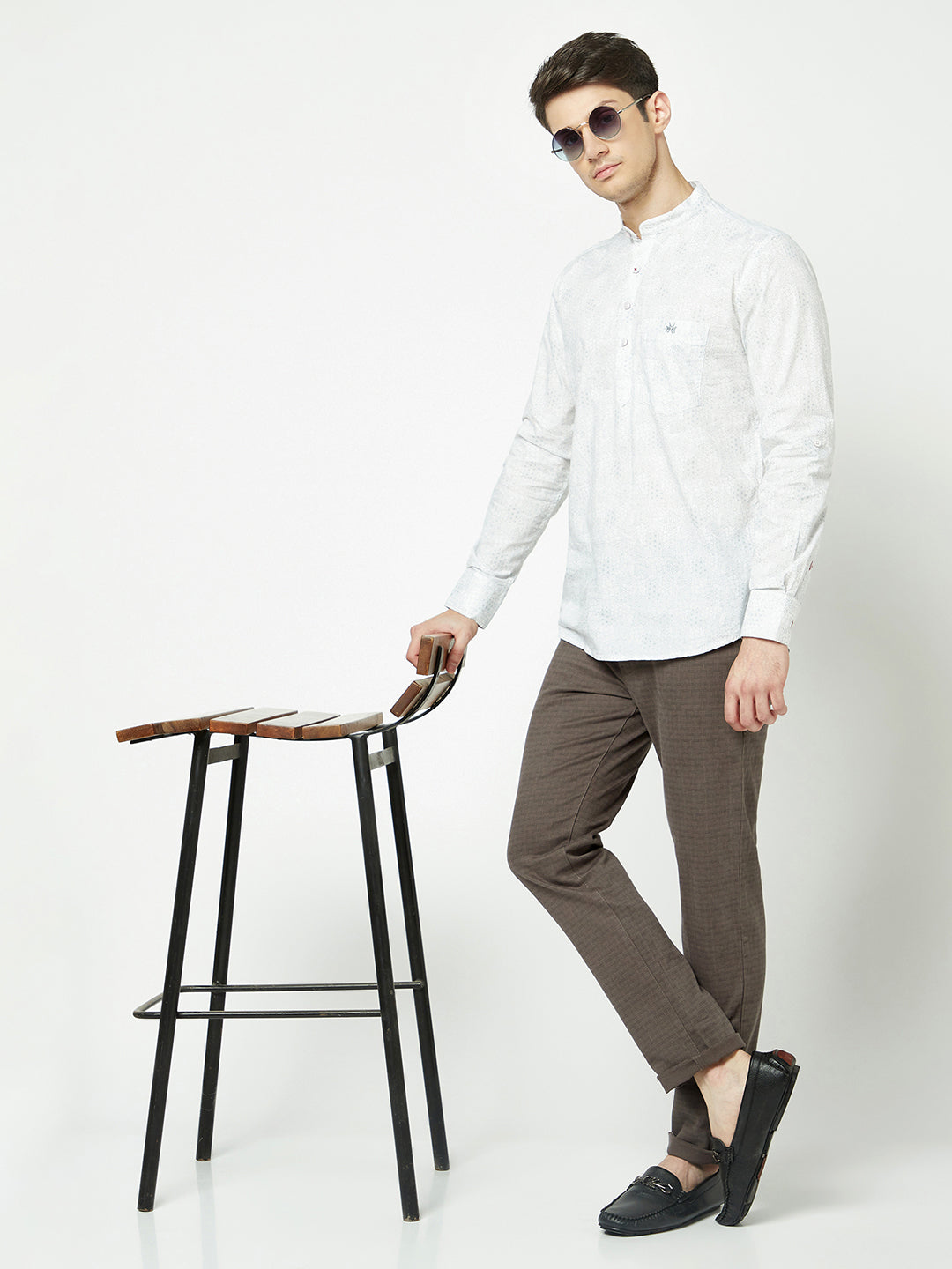  Grey Printed Trousers