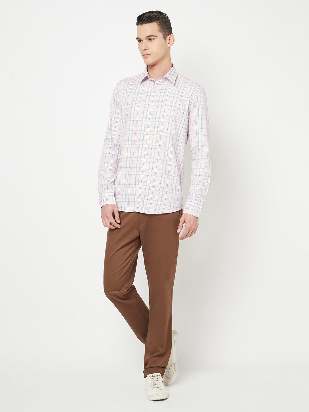 Brown Casual Trousers - Men Trousers