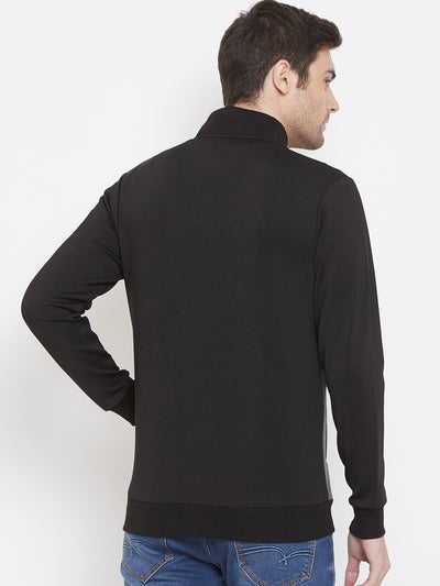 Black Slim Fit Sweatshirt - Men Sweatshirts