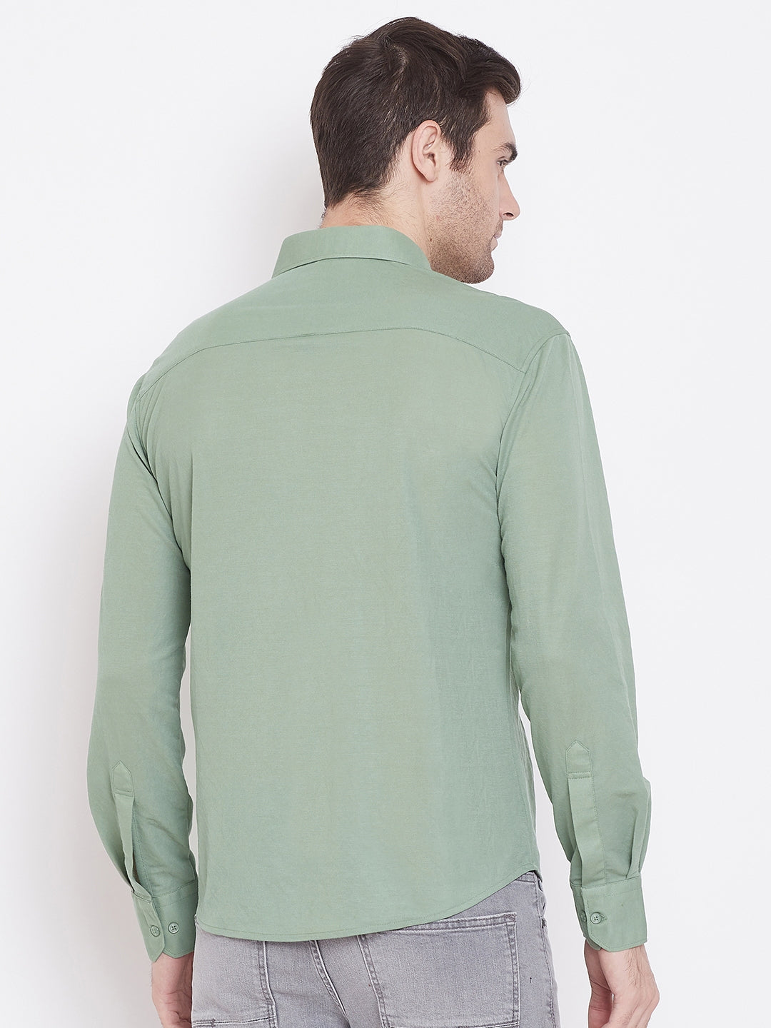 Green Slim Fit shirt - Men Shirts