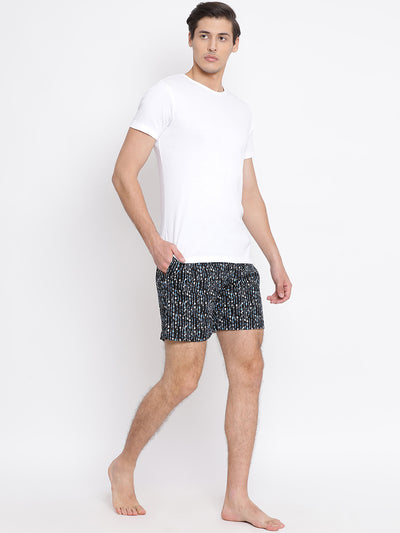 Black Printed boxer - Men Boxers