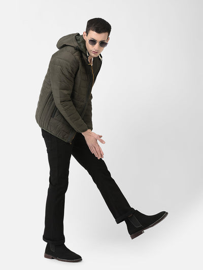  Minimal Olive Padded Jacket 