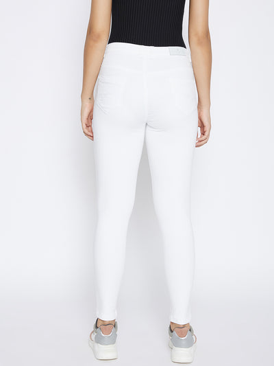 White Super Skinny Fit Jeans - Women Jeans