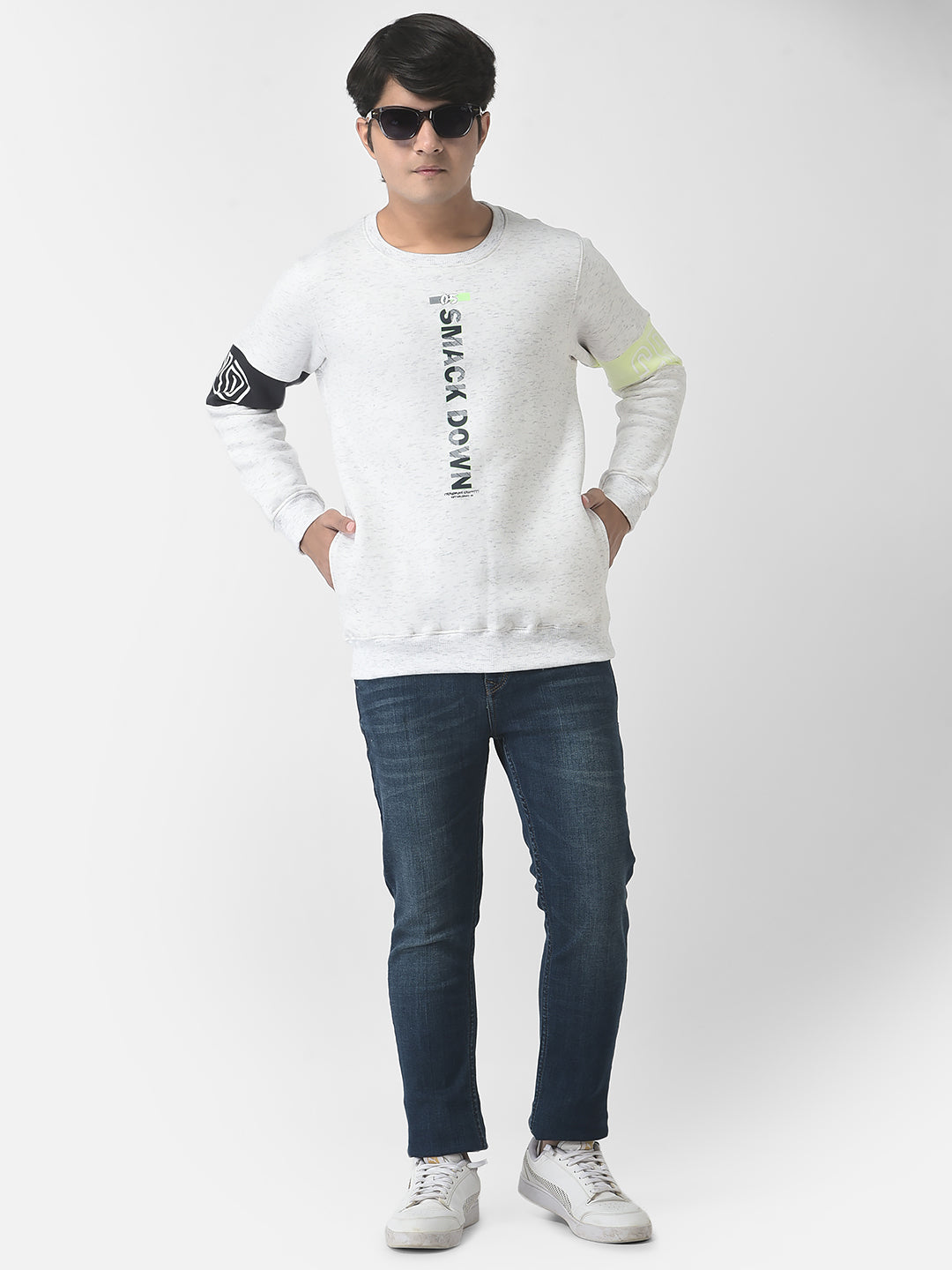 White Smack-Down Sweatshirt