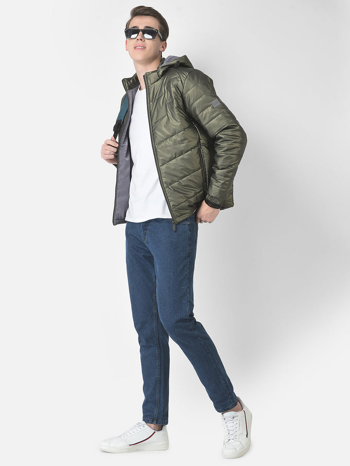  Polished Olive Green Padded Jacket