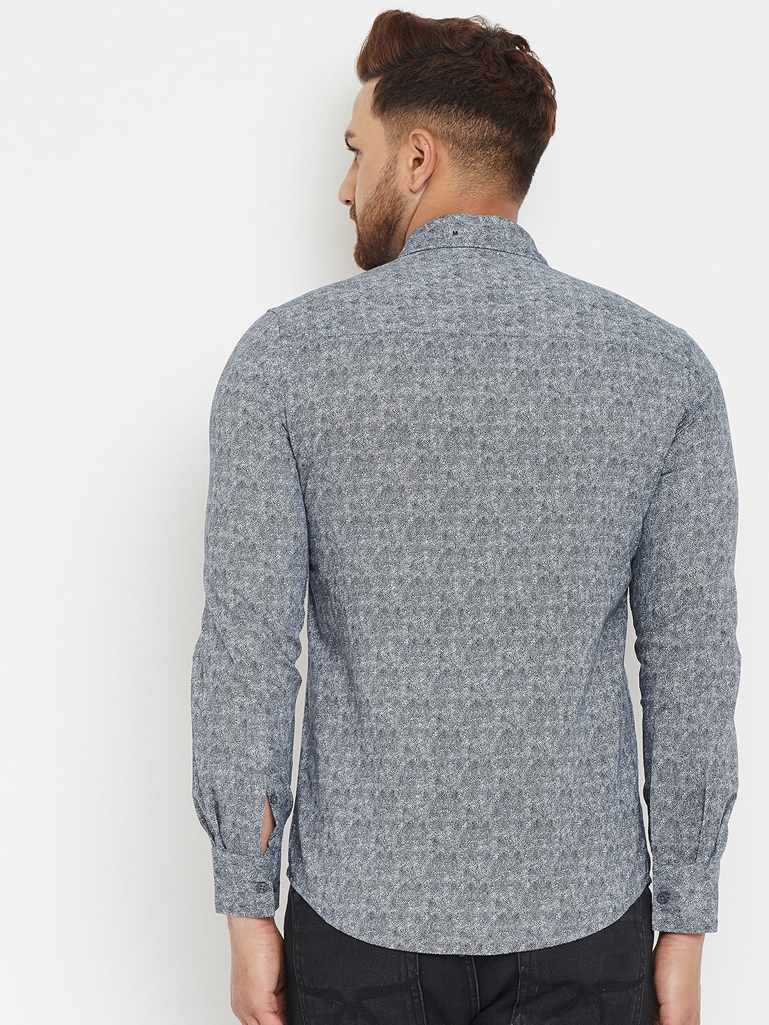 Grey Printed Shirt - Men Shirts