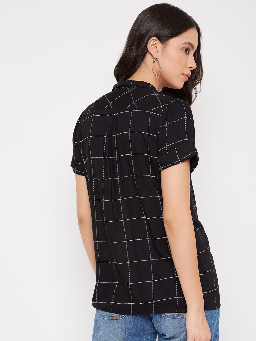 Black and White Checked Shirt - Women Shirts