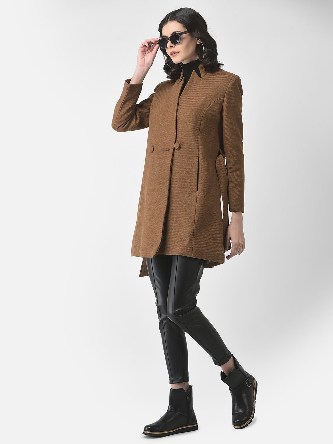  Belted Khaki Over-Coat