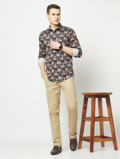  Multi-Colour Floral Print Shirt