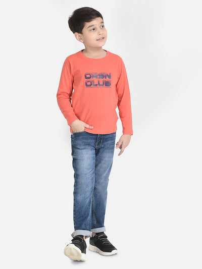 Blue Heavy Fade Jeans-Boys Jeans-Crimsoune Club