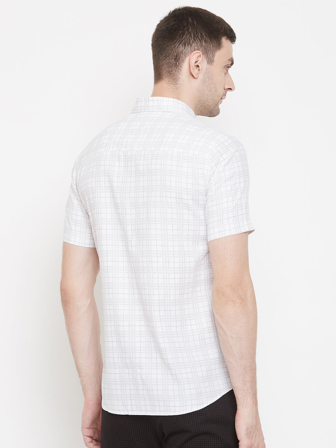 White Checked shirt - Men Shirts