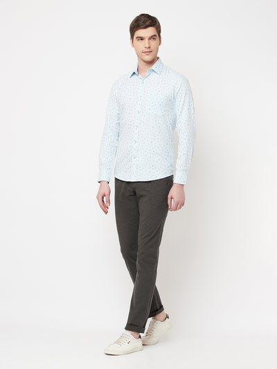 Blue Floral Shirt - Men Shirts