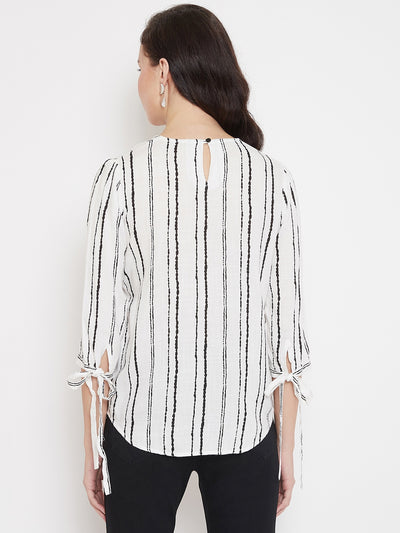 White Striped Top - Women Tops