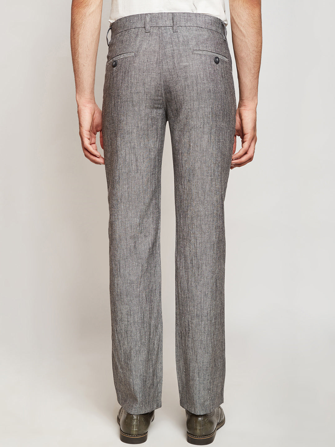 Grey Slim Fit Trousers - Men Trousers