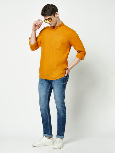  Mustard Shirt Style Kurta 