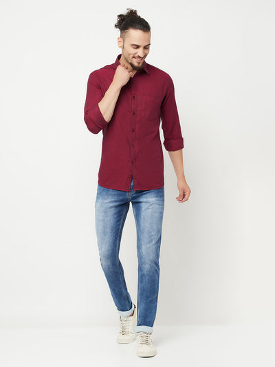 Maroon Shirt - Men Shirts