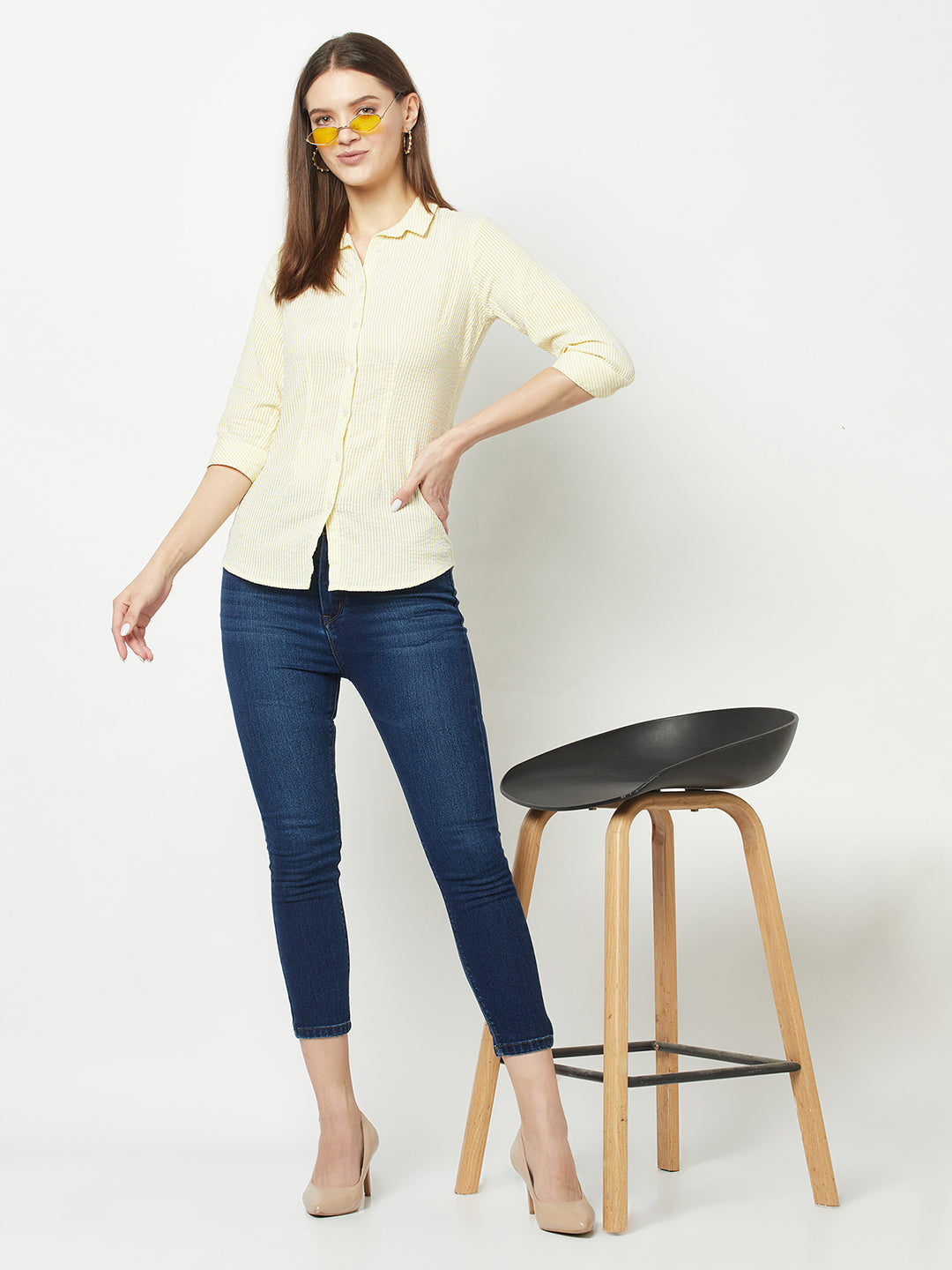  Yellow Pin-Stripe Shirt