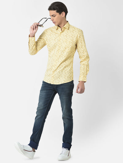 Yellow Shirt in Floral Print 