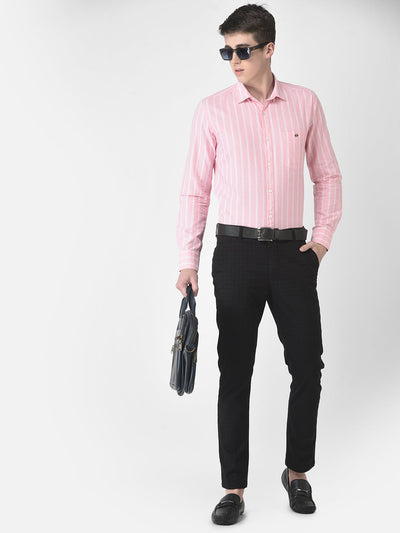  Pink Stripe Print Shirt 