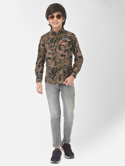 Olive Camouflage Shirt - Boys Shirts