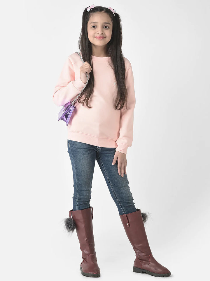  Baby Peach Brand-Logo Sweatshirt