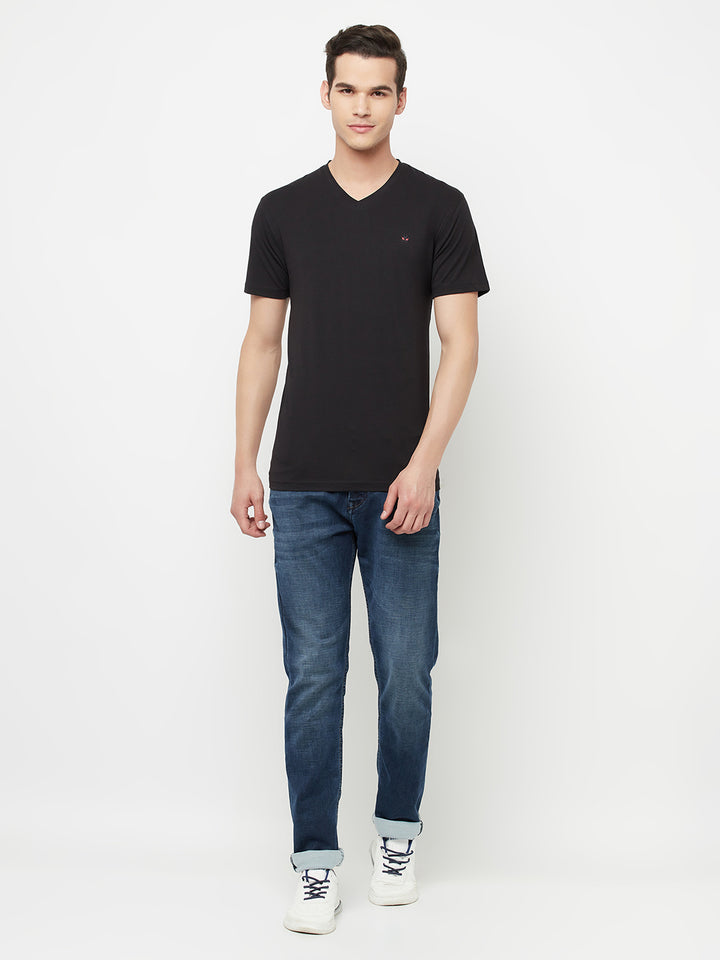 Black V-Neck T-Shirt - Men T-Shirts