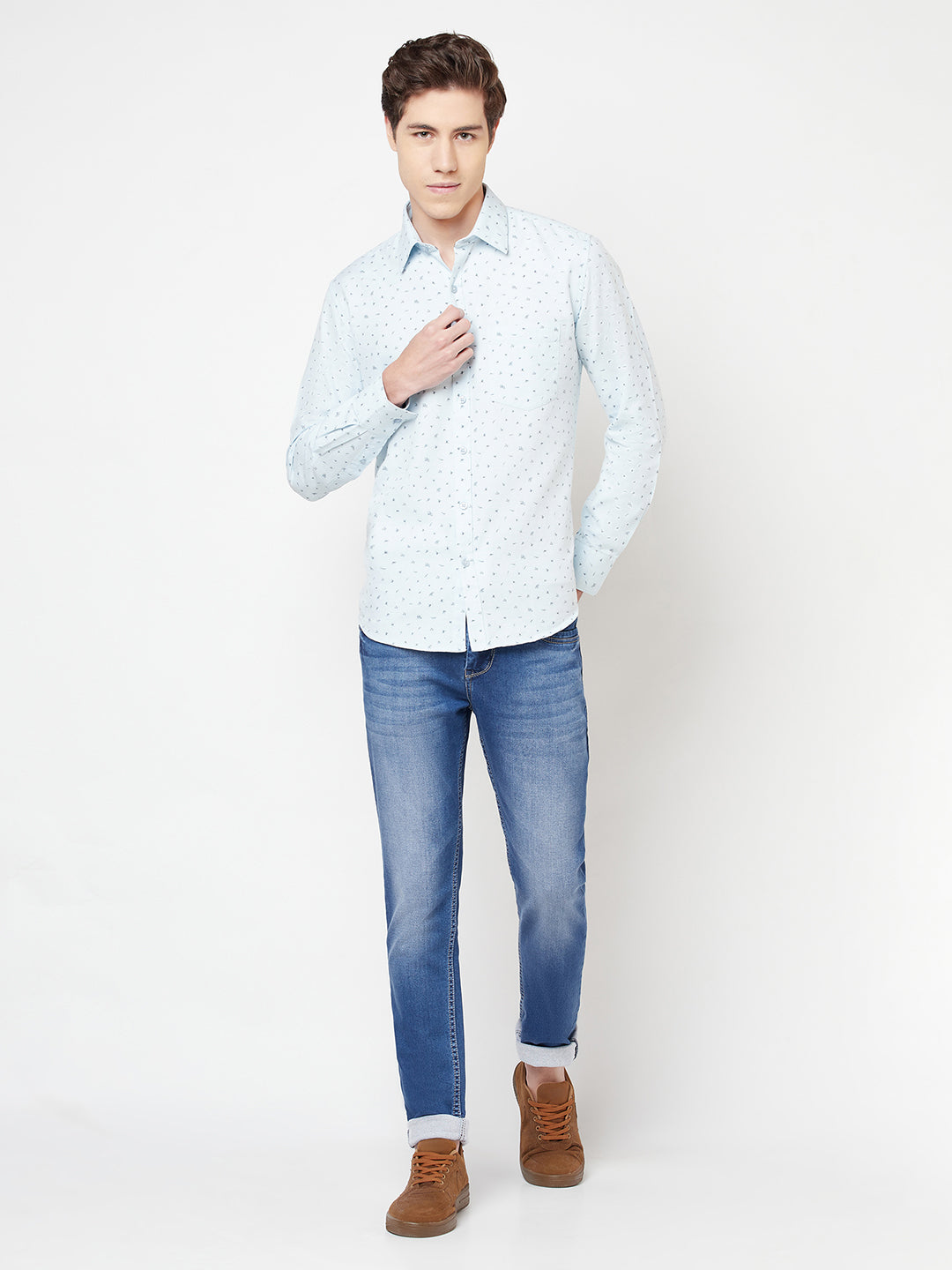 Blue Light Fade Jeans - Men Jeans