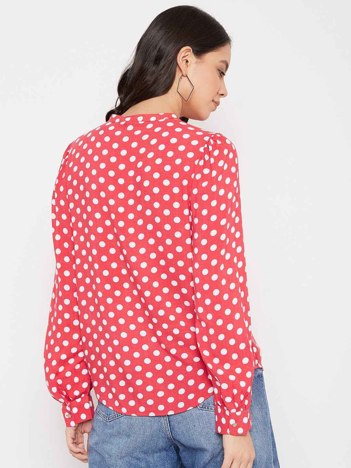 Red Polka Dots Top
