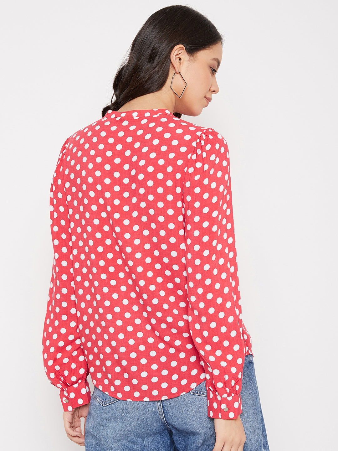 Red Polka Dots Top - Women Tops