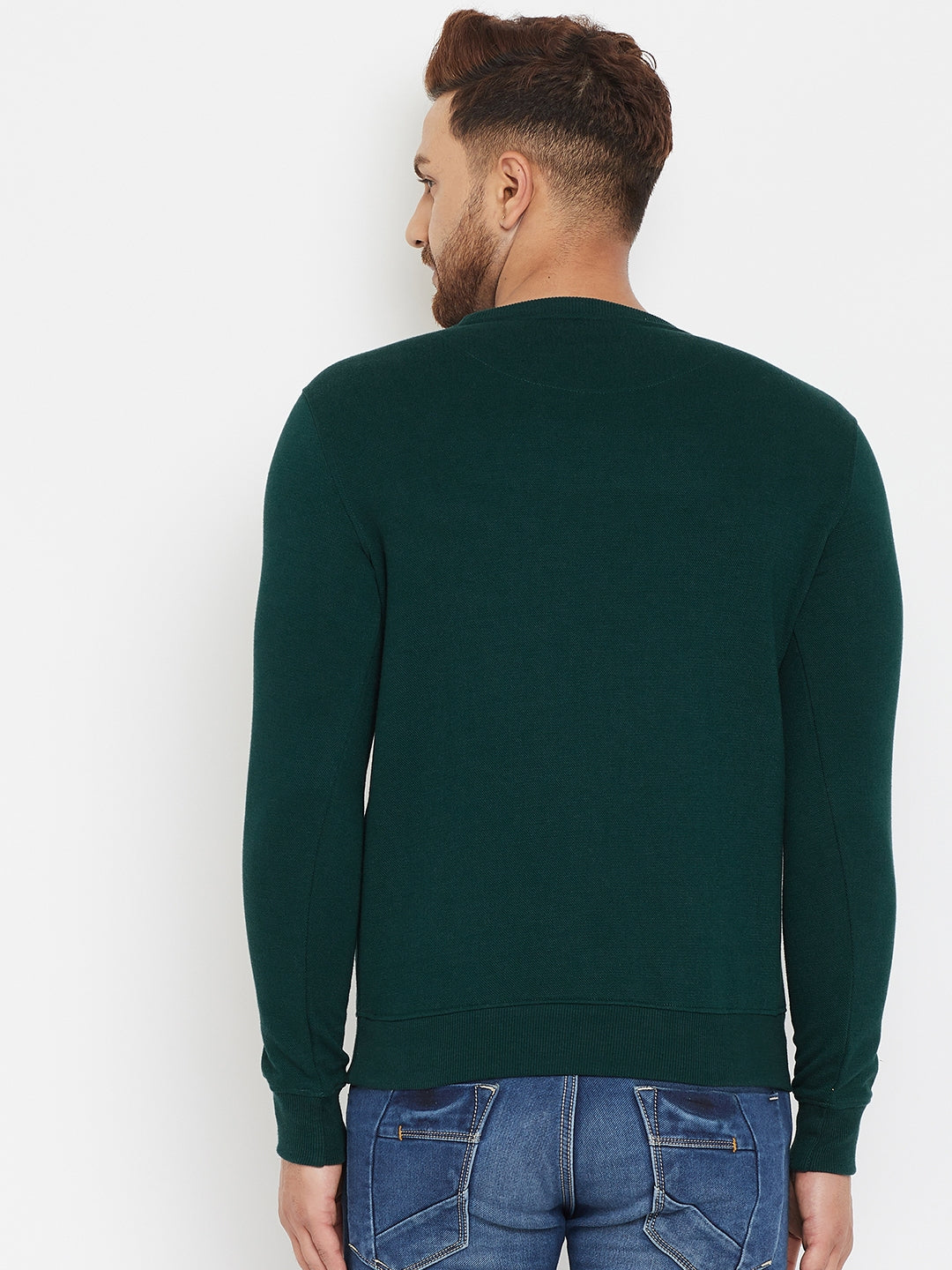 Green Printed Sweatshirt - Men Sweatshirts