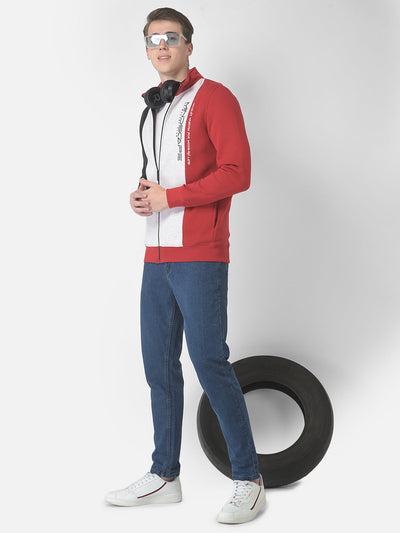  Colour-Blocked Mindscape Zipper Sweatshirt