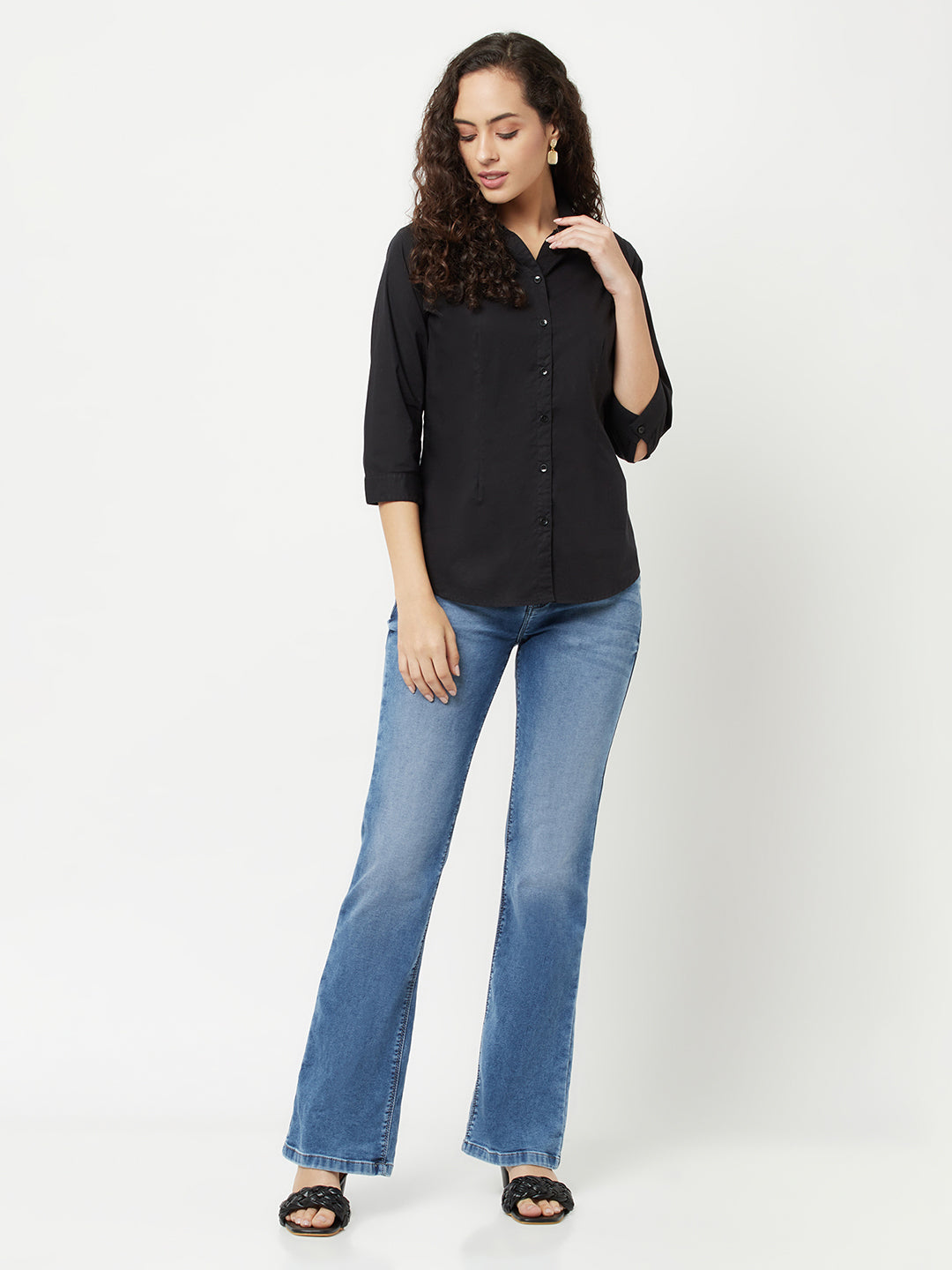 Black Shirt-Women Shirts-Crimsoune Club