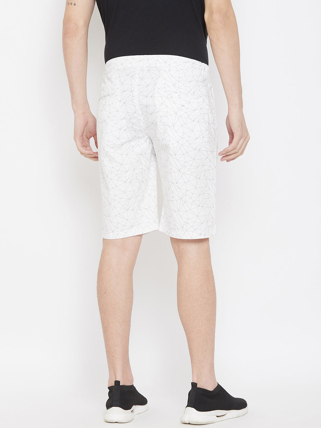 White Printed shorts - Men Shorts