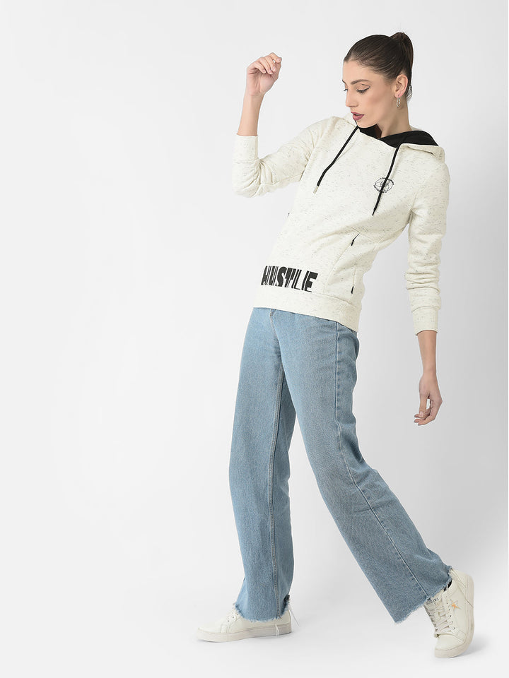  Melange White Hustle Sweatshirt