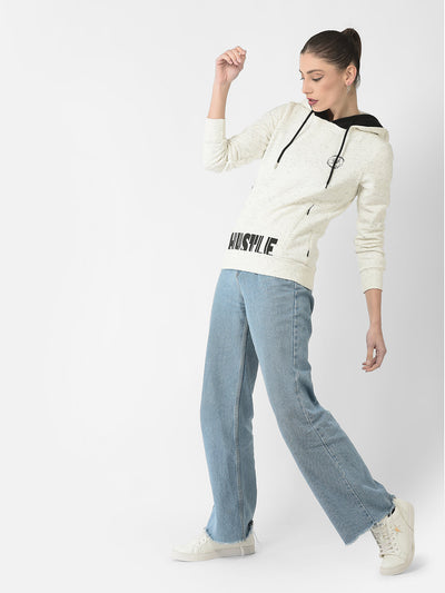  Melange White Hustle Sweatshirt