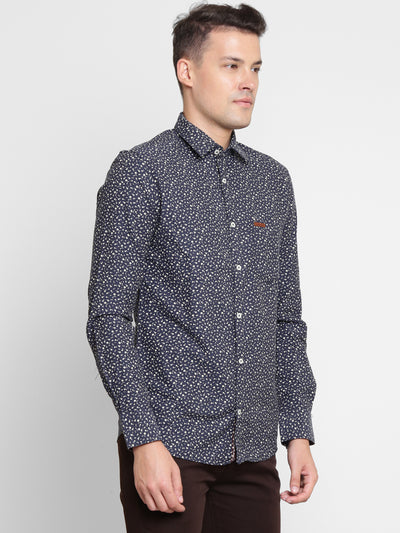 Blue Printed Shirt - Men Shirts