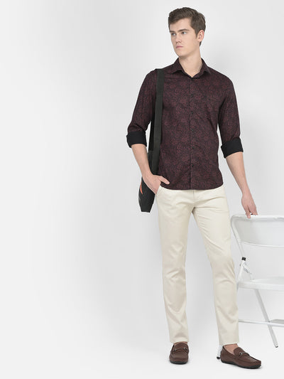  Wine Floral Shirt