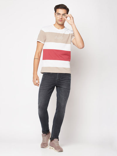  Striped Casual T-Shirt