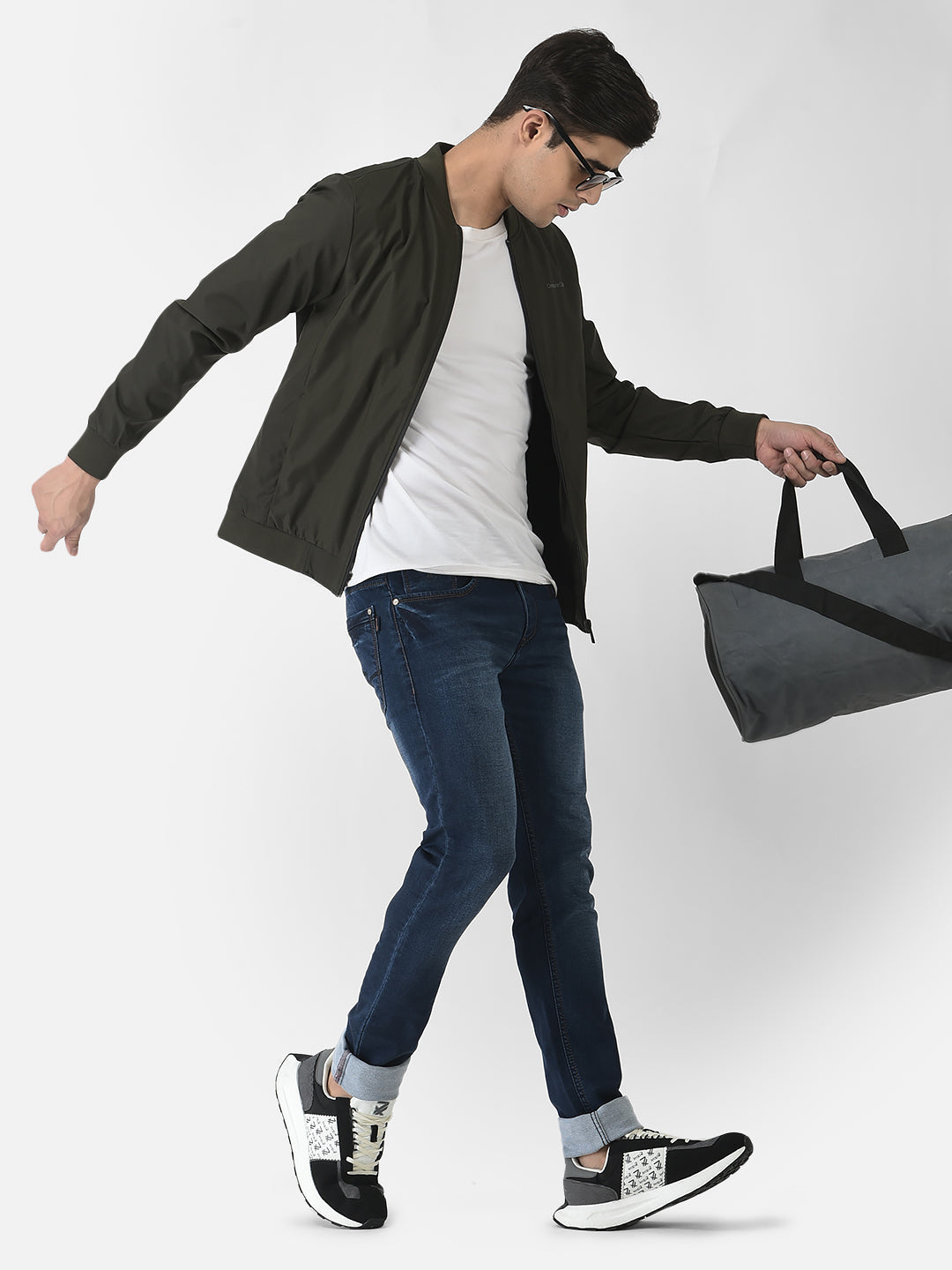  Olive Green Jacket with Logo Work 