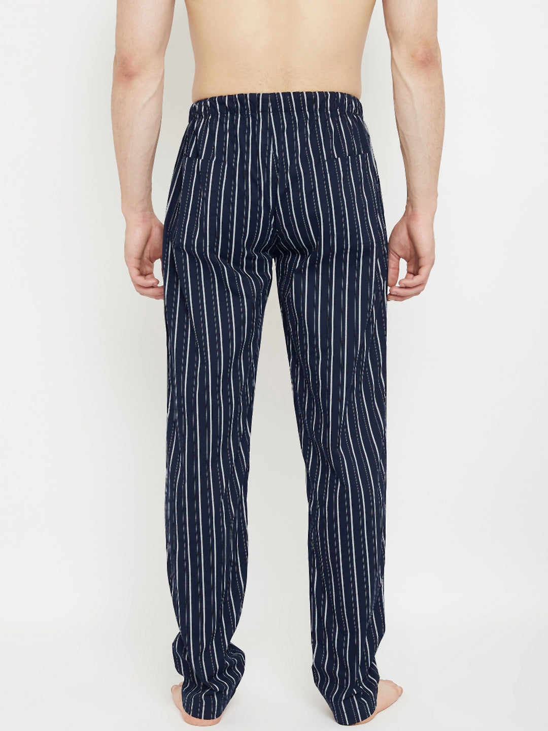 Blue Striped Straight Lounge Pants - Men Lounge Pants