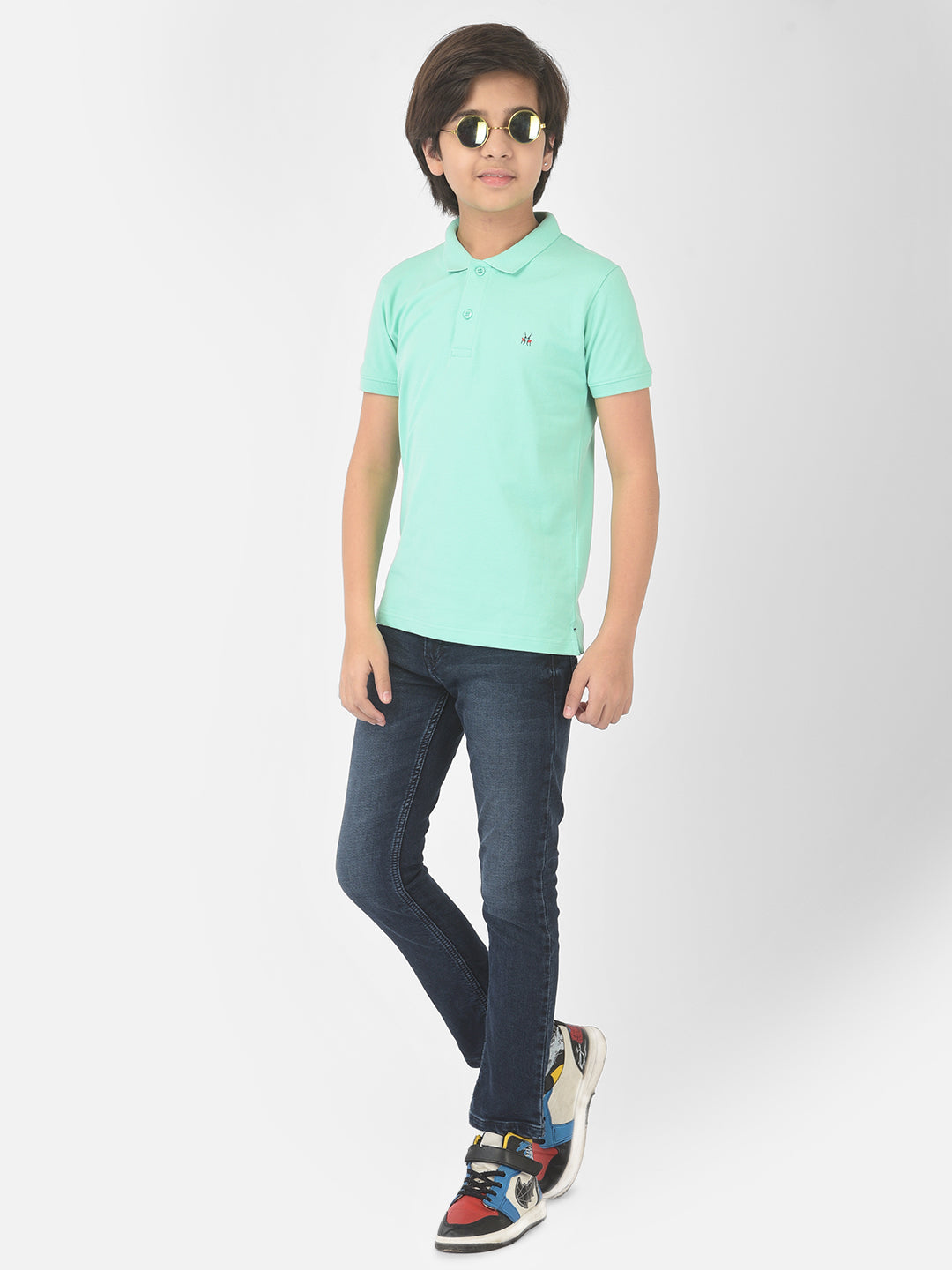 Mint Green Polo T-shirt - Boys T-Shirts