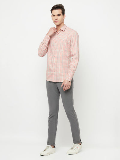 Pink Checked Shirt - Men Shirts