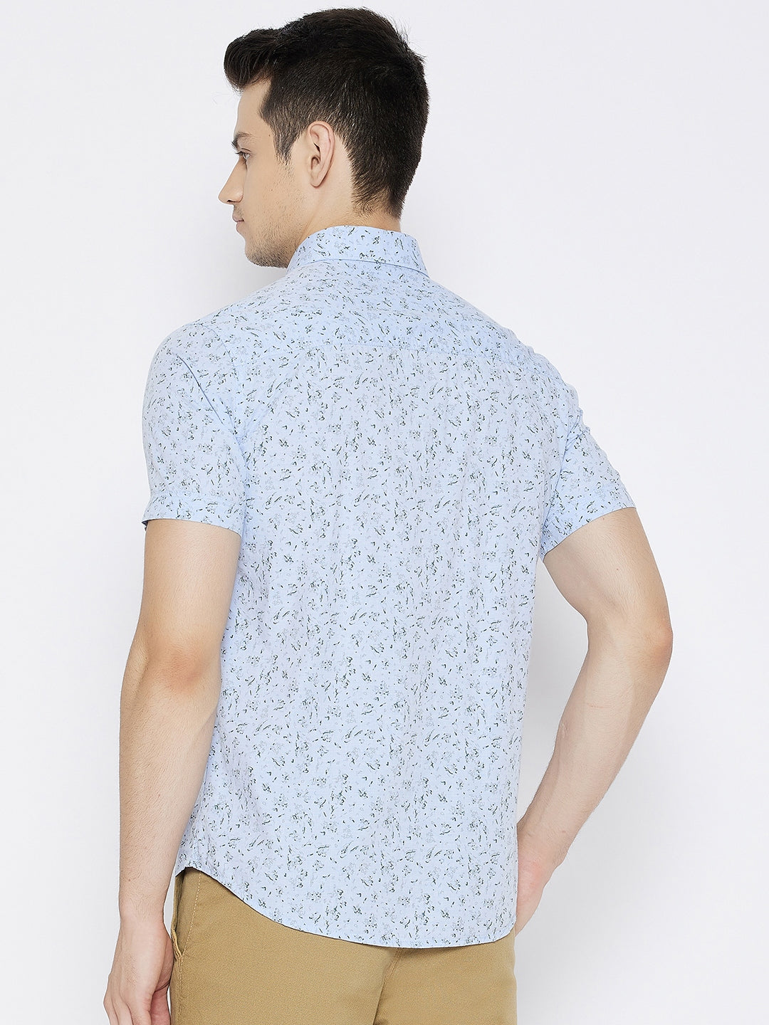 Blue Printed Slim Fit shirt - Men Shirts