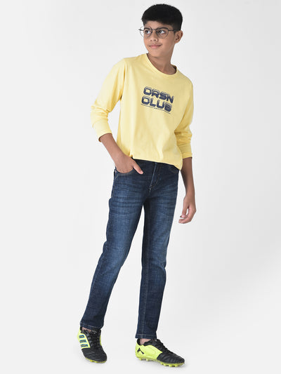 Navy Blue Light Fade Jeans-Boys Jeans-Crimsoune Club