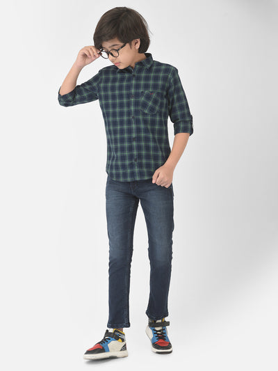 Blue Checked Shirt - Boys Shirts