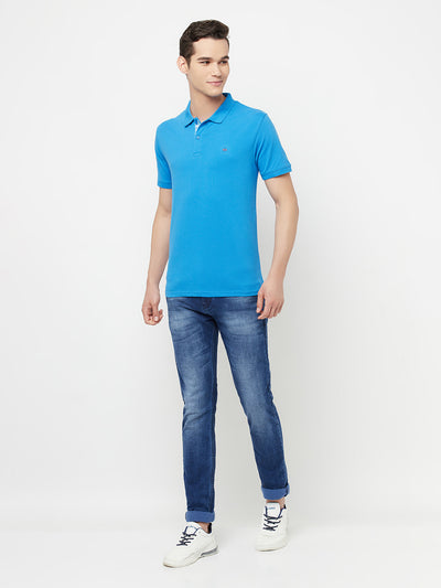Blue Polo T-Shirt - Men T-Shirts