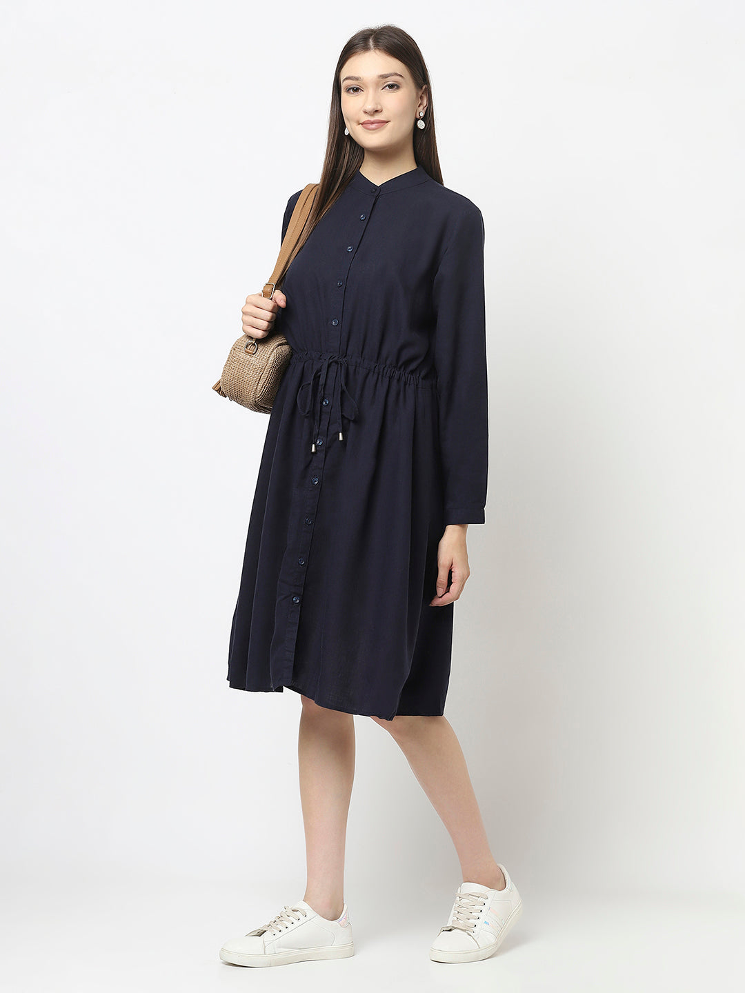 Navy Blue Empire Dress 