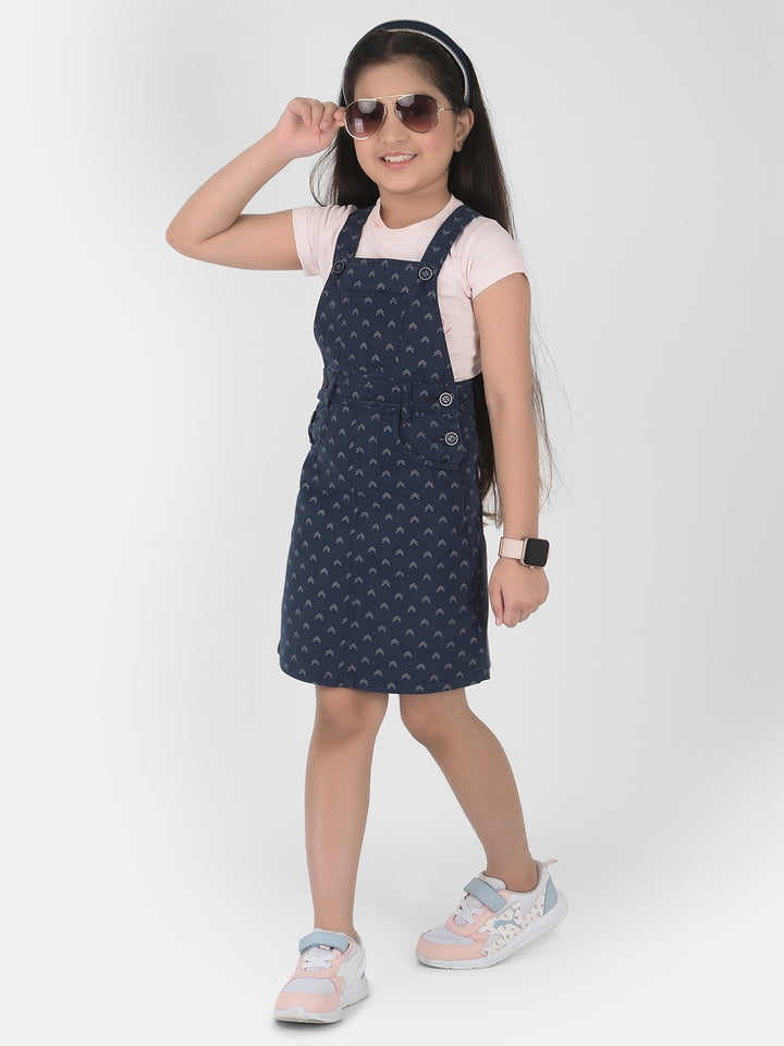 Navy Blue Pinafore Dress - Girls Dress