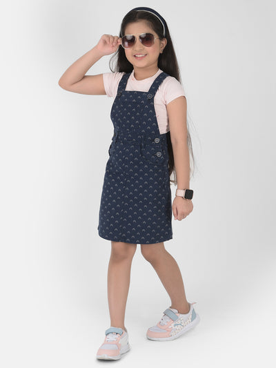 Navy Blue Pinafore Dress - Girls Dress