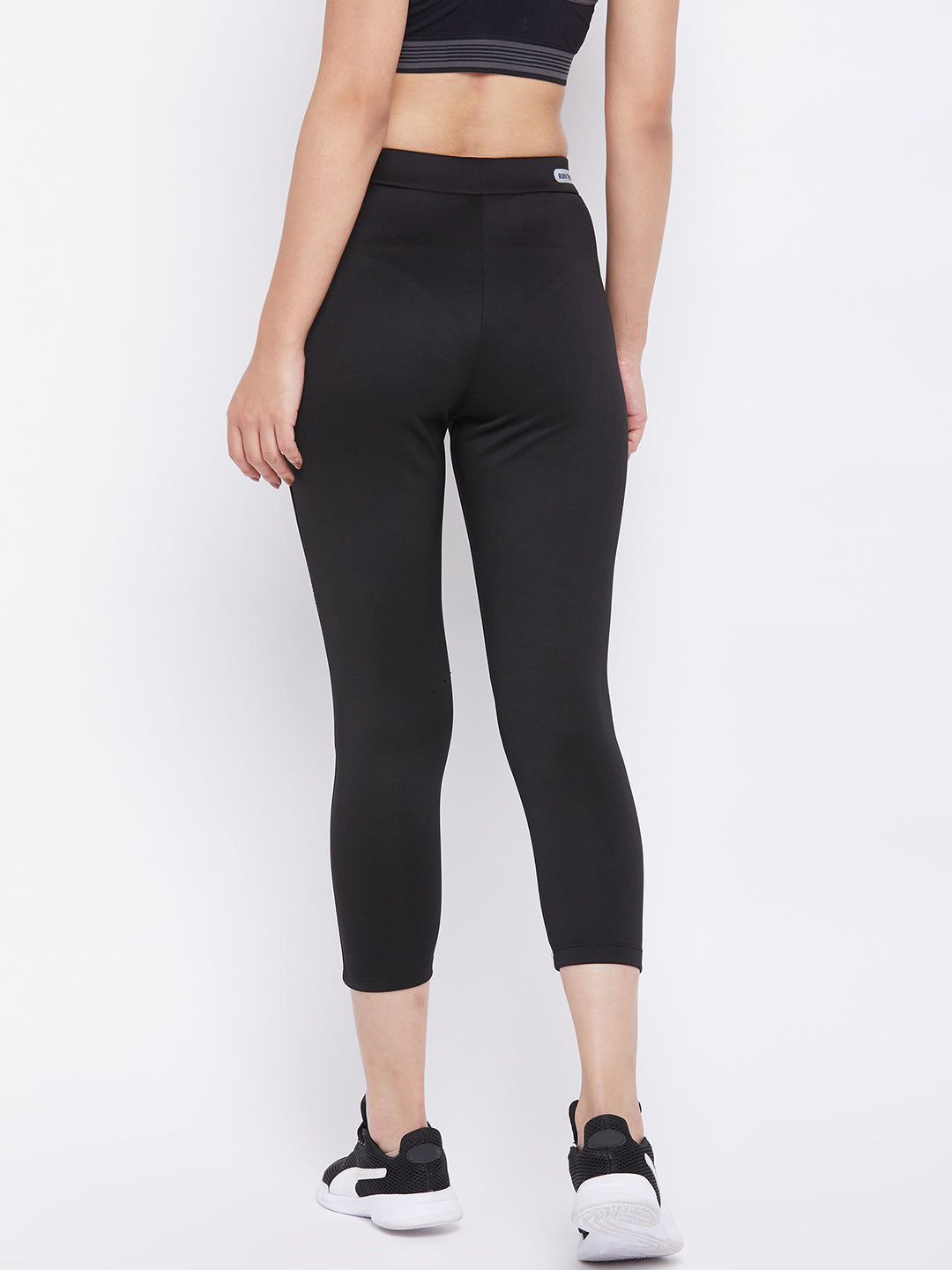 Black Cropped Track Pants - Women Track Pants